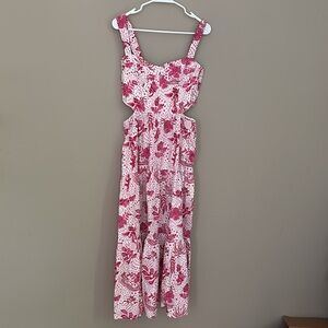 Zara printed cut out midi dress 3969/221